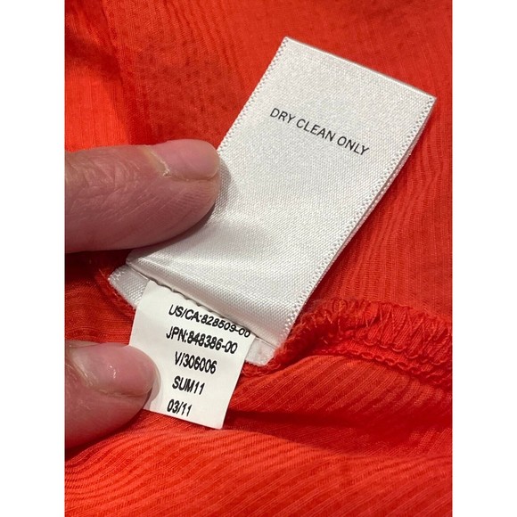 Banana Republic Silk Blend Ruffle Blouse S Small Flutter Split Sleeve Button Up - Picture 6 of 9